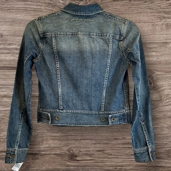 NWT VTG “Free-Spirited Blue Horizon Lauren Jeans Co Iconic Denim Jacket” XS - Picture 2 of 5